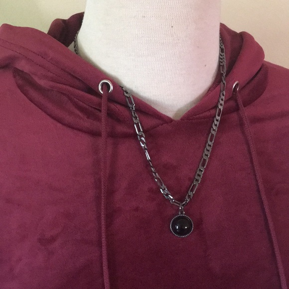 Burgundy Bodycon Dress - Picture 2 of 4